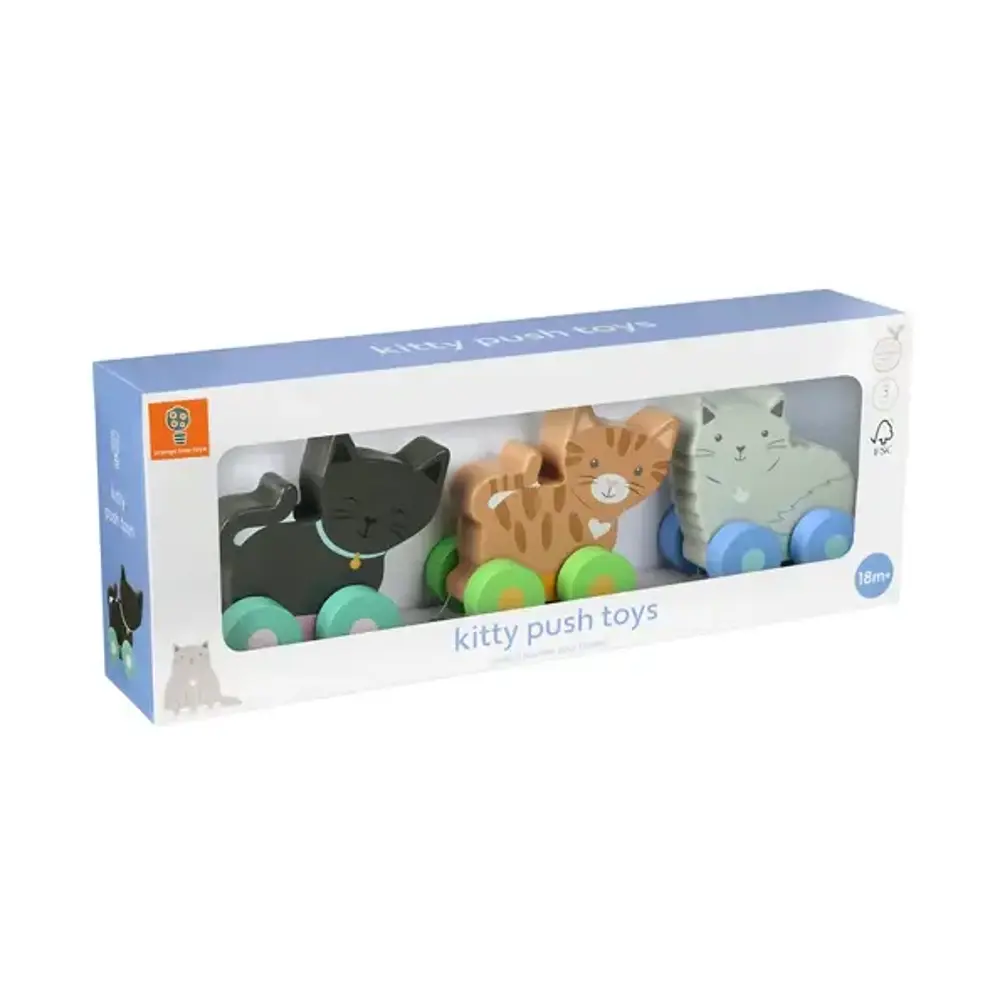 Orange Tree Toys Kitty Push Toys Set Of 3 Pets